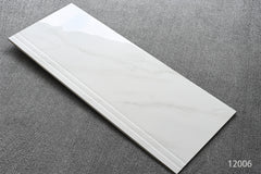 Double Grooves Stair Tiles 12006 Lucca white