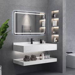 SINTERED STONE SINK with shelf