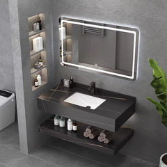 SINTERED STONE SINK with shelf