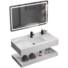 SINTERED STONE SINK with shelf
