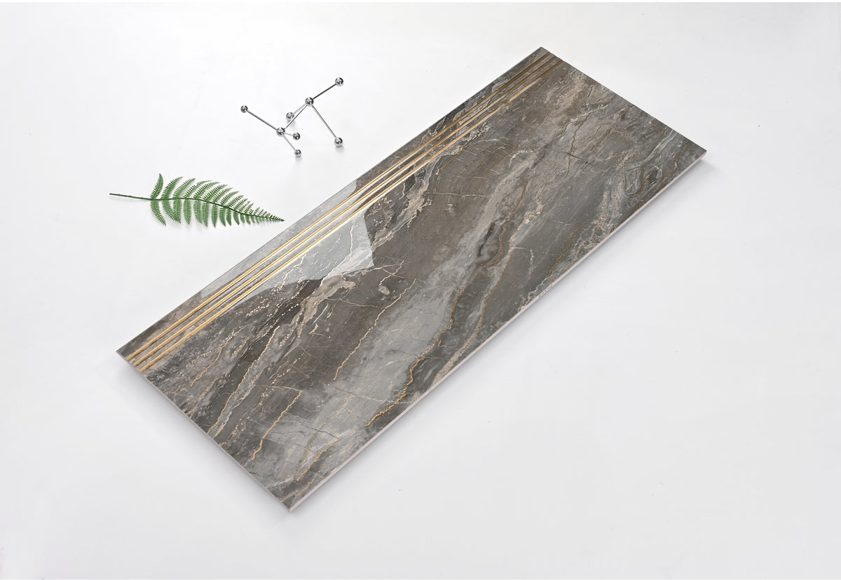 Triple Grooves Stair Tiles DJ12016 African Gold